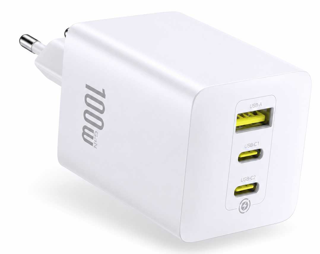 Мережевий зарядний пристрій Baseus 2C+U 100W White (P10182102213-00)